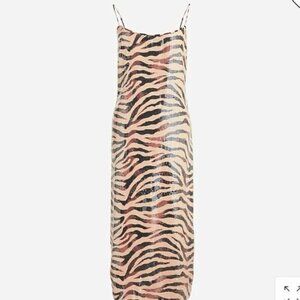 J.Crew Gwyneth Sequin Slip Dress in Zebra Stripe – Women’s Size‎ 8